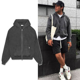 Simple Hoodie Zipper Cardigan For Men